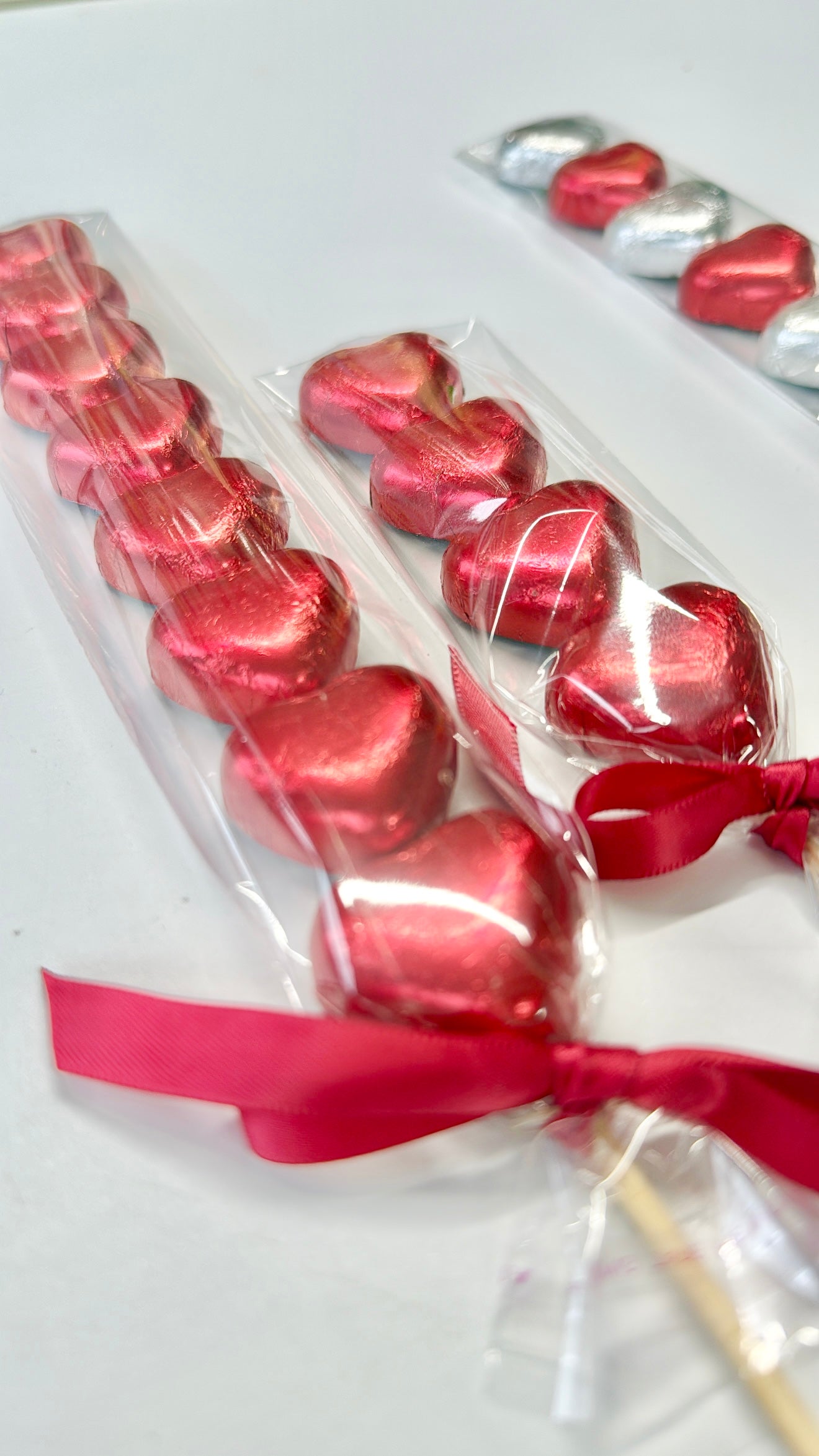 Chocolate Heart Kebabs - Foil Wrapped Chocolate Hearts - Sweet Kebabs - Sweet Treats - Valentines Gifts - Gifts for Him - Gifts for Her