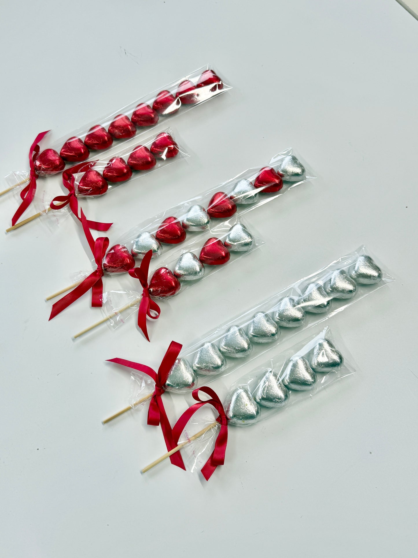 Chocolate Heart Kebabs - Foil Wrapped Chocolate Hearts - Sweet Kebabs - Sweet Treats - Valentines Gifts - Gifts for Him - Gifts for Her