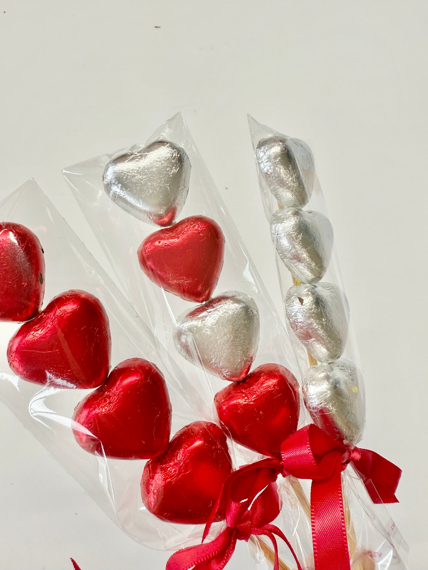 Chocolate Heart Kebabs - Foil Wrapped Chocolate Hearts - Sweet Kebabs - Sweet Treats - Valentines Gifts - Gifts for Him - Gifts for Her