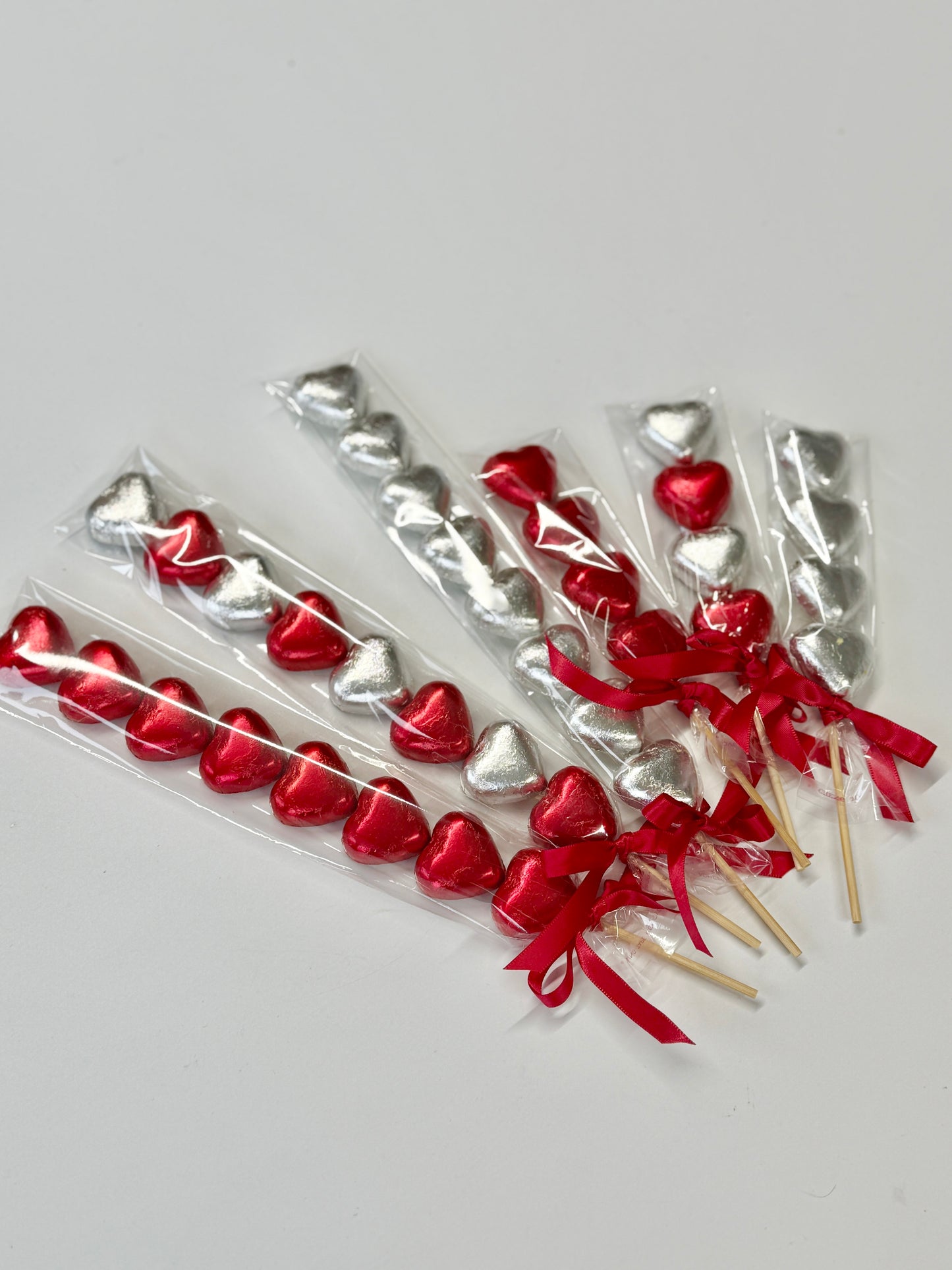 Chocolate Heart Kebabs - Foil Wrapped Chocolate Hearts - Sweet Kebabs - Sweet Treats - Valentines Gifts - Gifts for Him - Gifts for Her