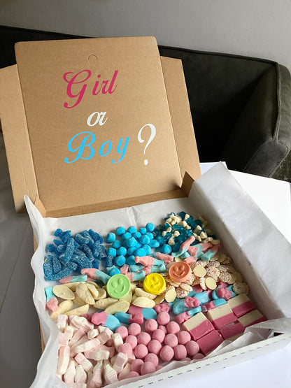 Gender Reveal Pick and Mix Box- Sharing Box - Gifts for Boys - Gifts for Girls - Sweet Treats - Gender Reveal - Reveal Gifts - Pick N Mix