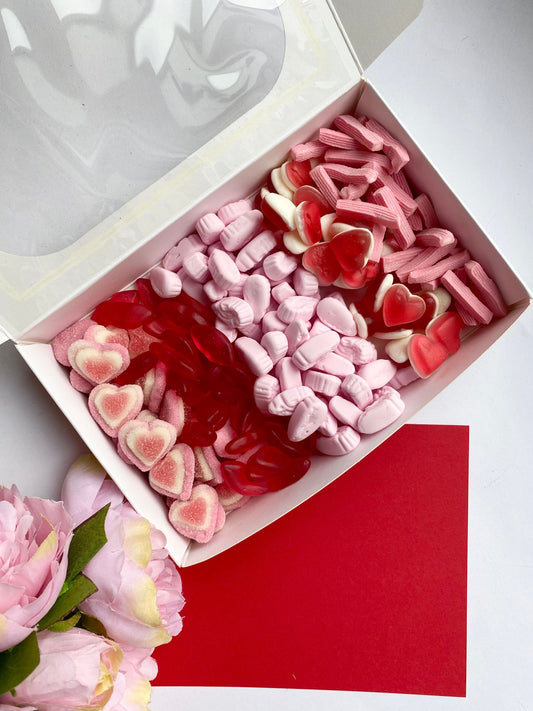 Love Gifts - Pink Jelly Box - Sweet Sweets - Treat Sweets - Birthday Sweets - Pick N Mix Sweets  - Sweet Treats - Postal Sweets -Sweet Boxes