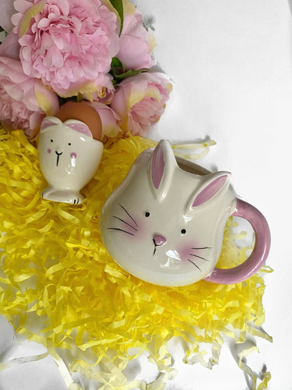 Springtime Mug and Egg Cup Set - Egg Set - Ceramic Mug Set - Springtime Set - Gifts for Kids - Gifting Set - Novelty Gift Set - Novelty Cups