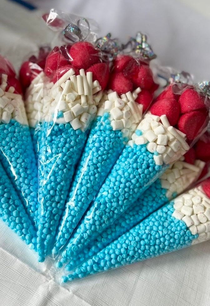 Independence Day Sweet Cones - Red White Blue Sweet Cone - Sweet Cones - Birthday Sweets - Party Favours - Party Favours - Birthday Treats