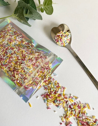 Sprinkles Packs - Sprinkles for Cakes -Rainbow Matt Strands-Cupcake Sprinkles-Rainbow Sprinkles-Cake Making Baking Supplies-Sprinkle Spoon