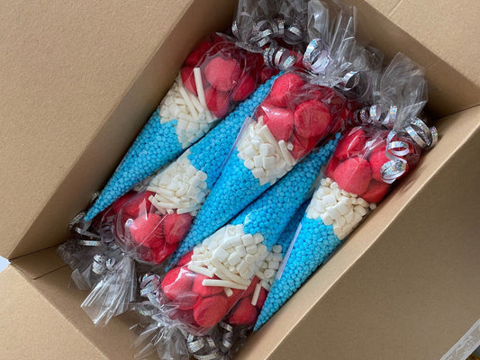 Independence Day Sweet Cones - Red White Blue Sweet Cone - Sweet Cones - Birthday Sweets - Party Favours - Party Favours - Birthday Treats