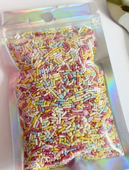 Sprinkles Packs - Sprinkles for Cakes -Rainbow Matt Strands-Cupcake Sprinkles-Rainbow Sprinkles-Cake Making Baking Supplies-Sprinkle Spoon