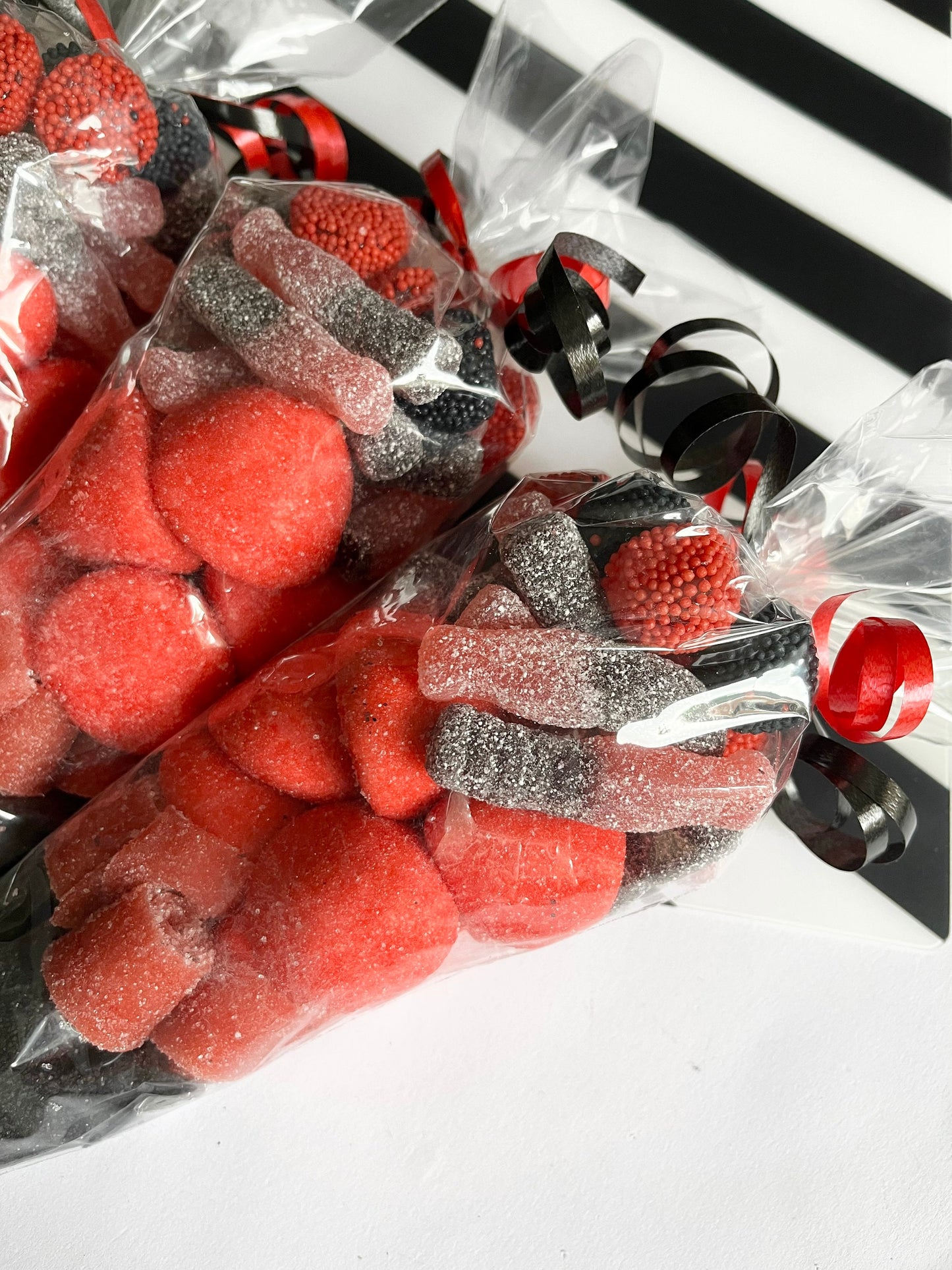 Stranger Things Inspired Sweet Cones - Sweet Cones - Black and Red Sweets - Spooky Sweets - Sweet Cone Treats - Postal Treats- Post Box Gift