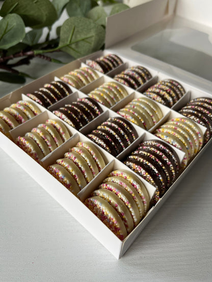 Chocolate Disc Box - Mega Snowies and Jazzies - Chocolate Treat Box - Thank You Gift - Gifts for Him - Gifts for Her - Chocolate Gifts