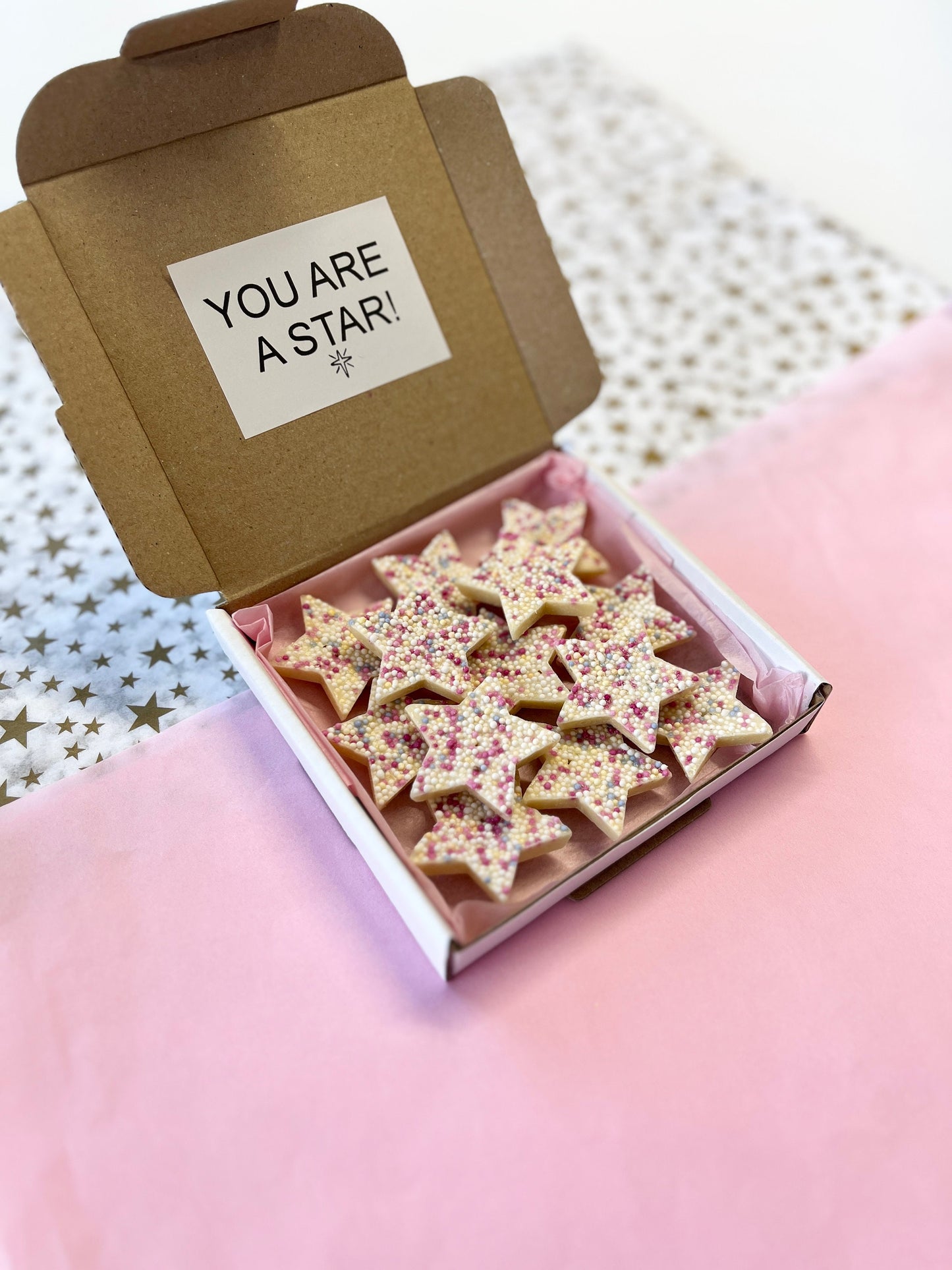 You are a Star Sweet Box - White Chocolate Sweet Box - White Jazzie Sweet Box - White Jazzie Box - White Chocolate Treats - White Chocolate