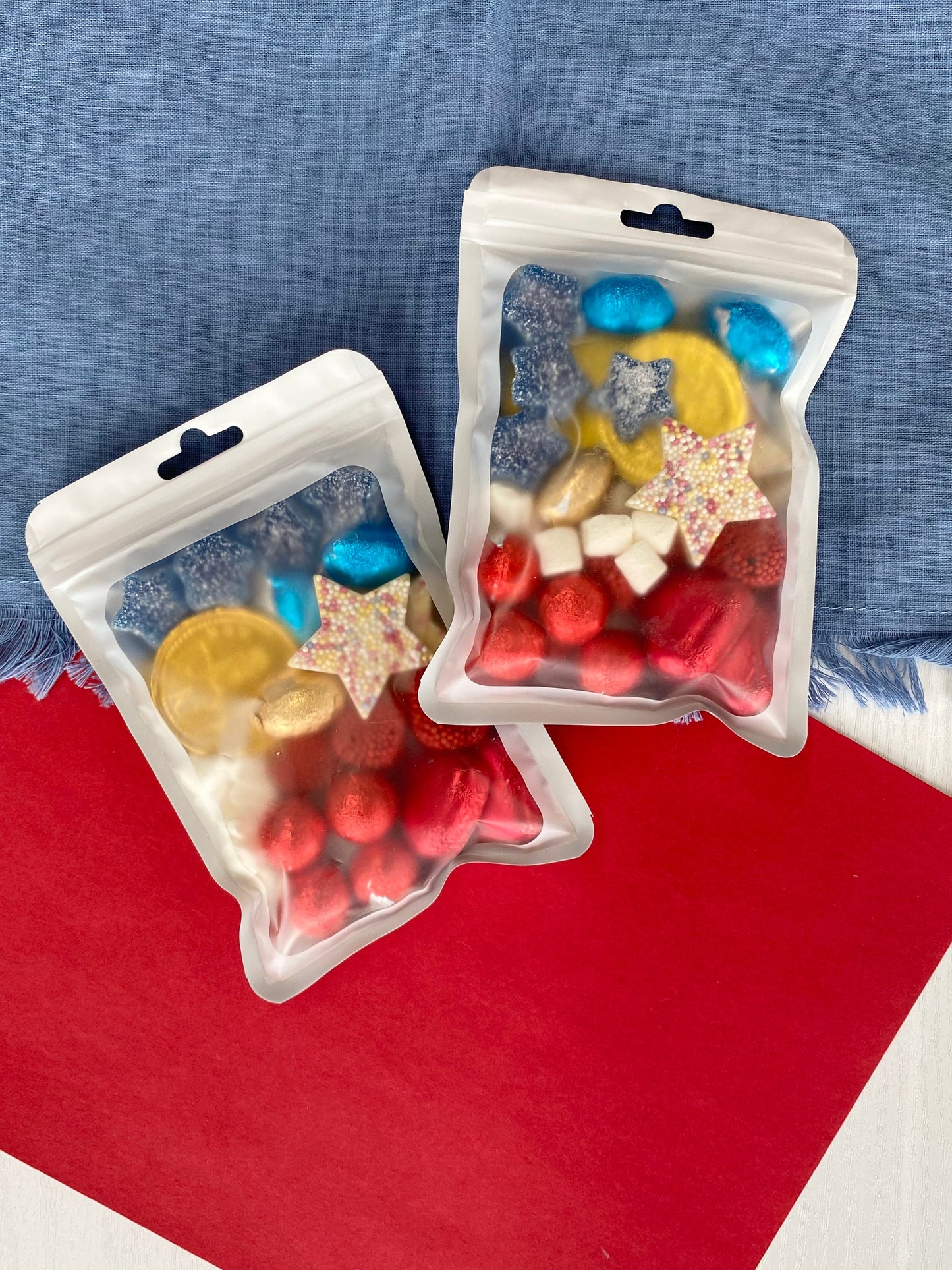 Birthday Party Supplies - Party Treats - Red White Blue Sweets - Sweet Treat Packets - Birthday Sweet Pouch Packet - Birthday Sweets Party