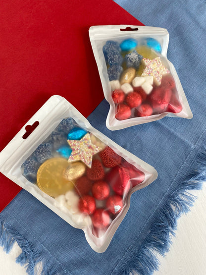 Birthday Party Supplies - Party Treats - Red White Blue Sweets - Sweet Treat Packets - Birthday Sweet Pouch Packet - Birthday Sweets Party