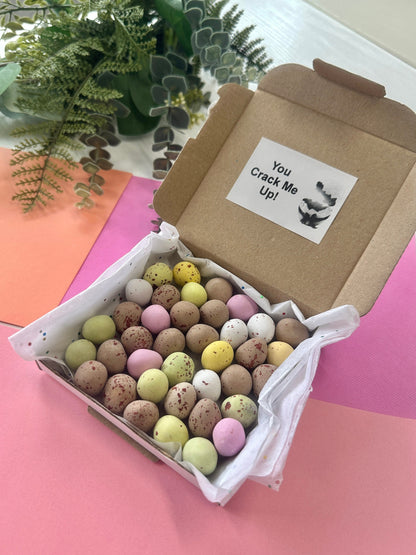 You Crack Me Up Mini Egg Box - Mini Eggs - Birthday Treats - Postal Treats - Mini Egg Sweets - Egg Treats - Postal Box - Mini Egg Treats