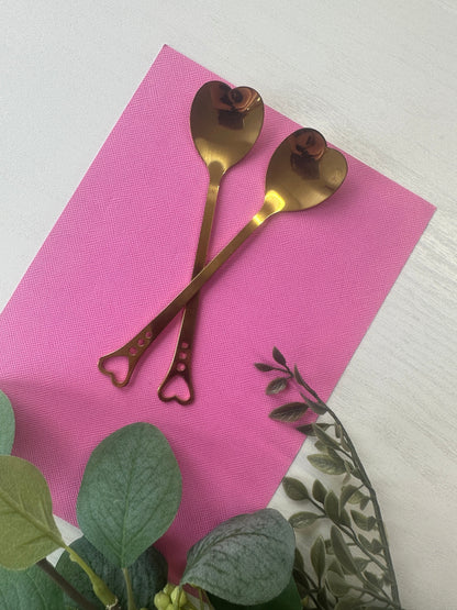 Love Heart Spoon Set - Sprinkle Spoons - Sprinkle Heart Shaped Spoons -Bakers Spoons-Decorative Pretty Spoons-Sprinkle Scoop-Bakers Supplies