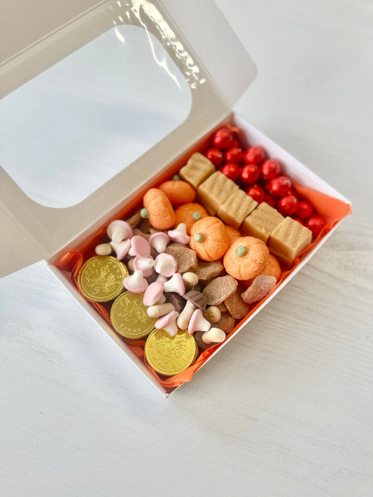 Sweet Treat Box - Autumnal Sweets - Fireside Sweets - Gifts for Him - Gifts for Her - Autumn Sweet Treats - Autumnal Coloured Sweets - Sweet