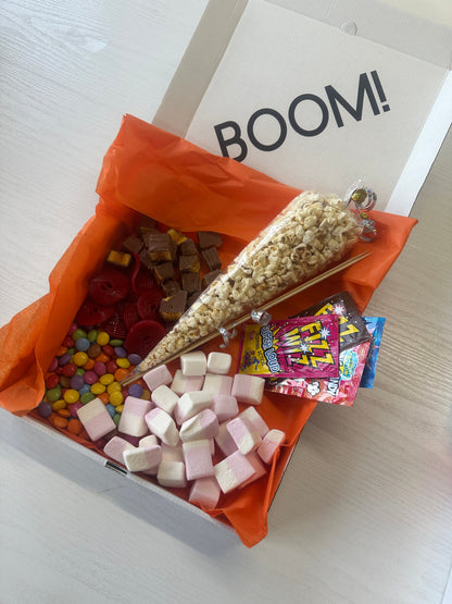 Boom Sweet Box - Autumn Treat Box - Date Night Treats - Movie Night Box - Sweet Sharing Box - Sweet Treats - Sharing Box - Retro Sweet Box