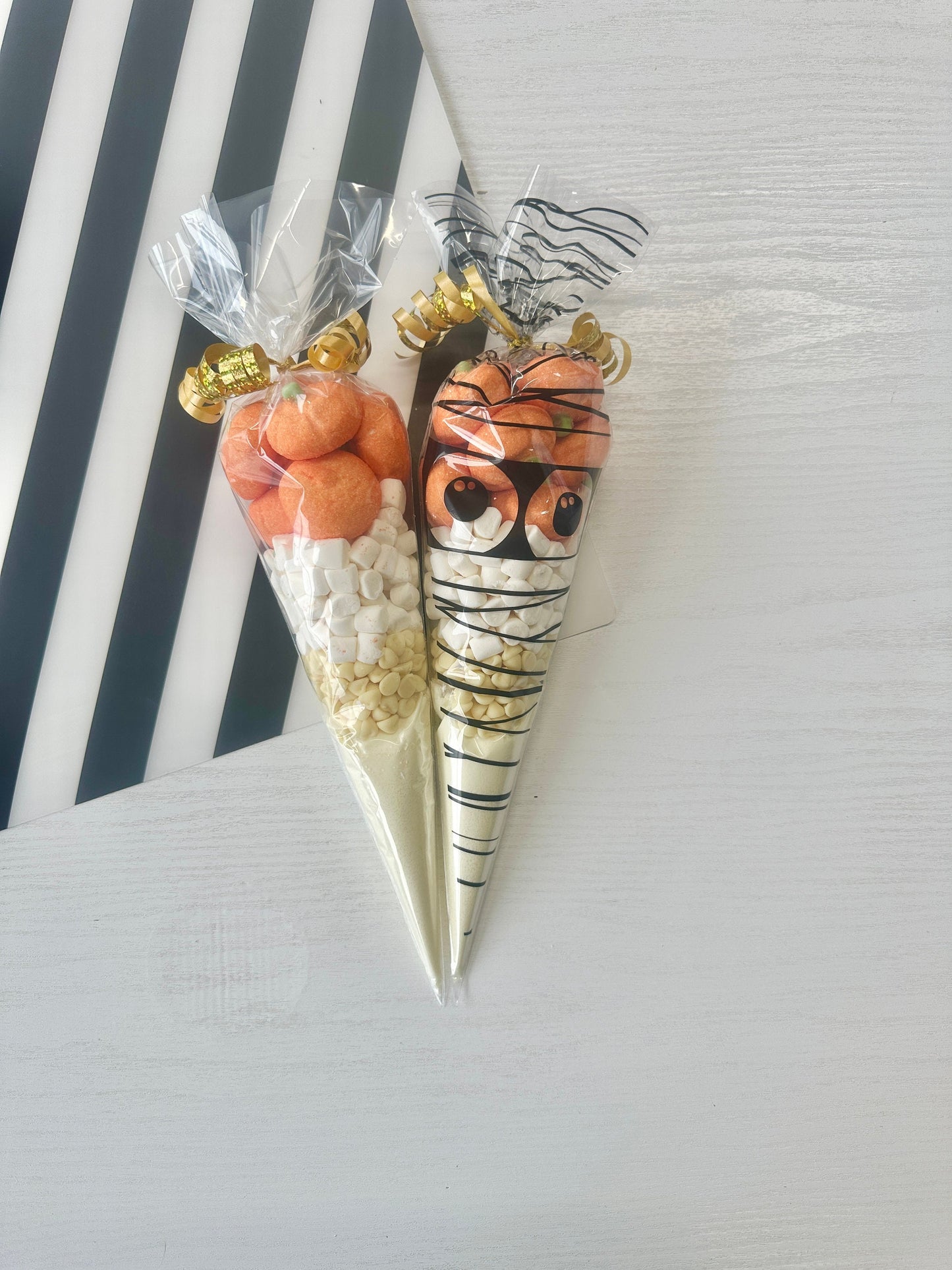 Halloween White or Milk Hot Chocolate - Halloween Sweets - Halloween Treats - Sweets - Pick And Mix - Hot Chocolate Cone -Hot Chocolate Cone