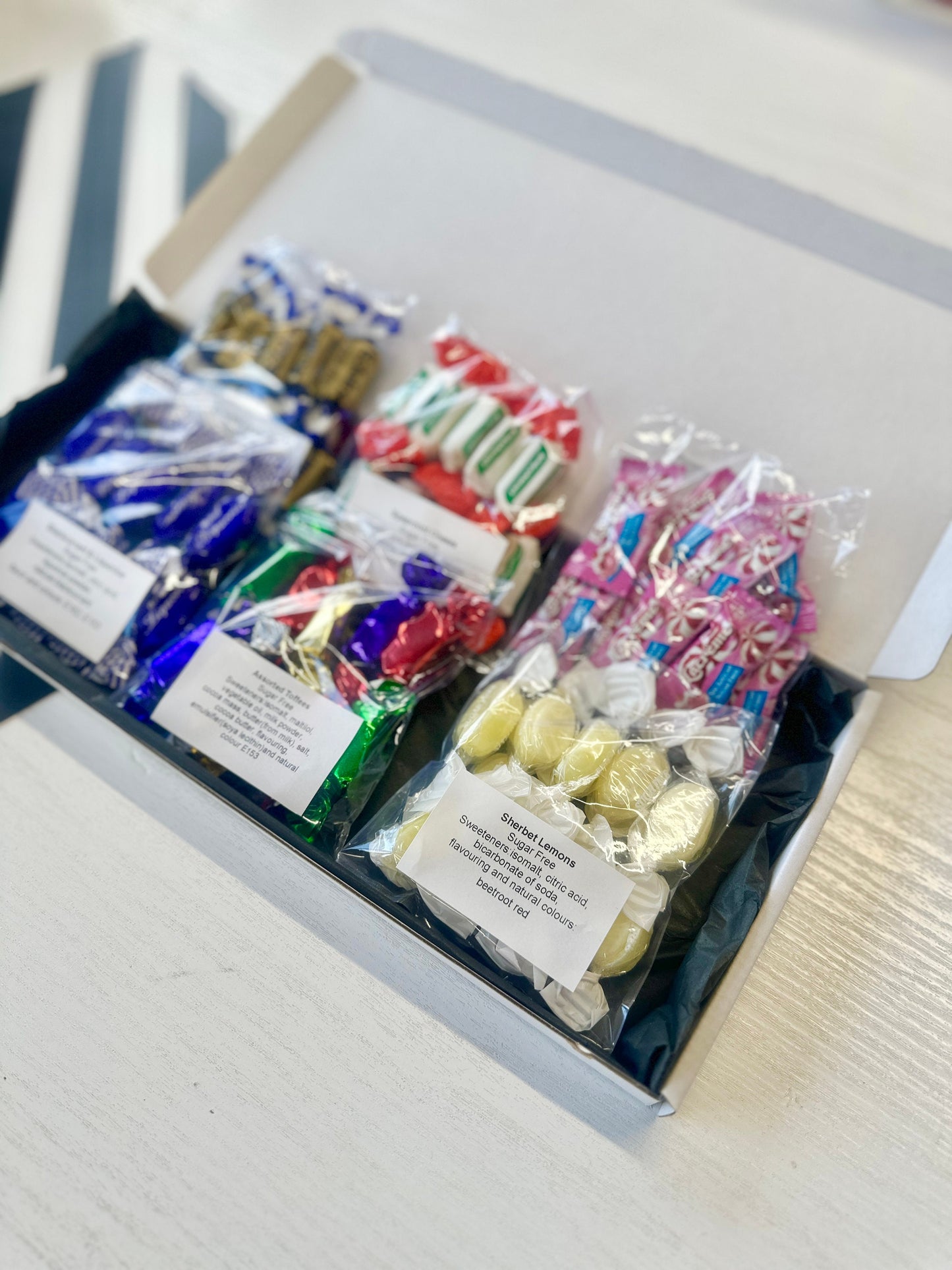 Sugar Free Postal Box - Letterbox Sweet Box - Letterbox Treats - Sugarfree Treats - Postal Treats - Postal Sweets - Diabetic Sweets