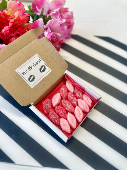 Box of Kisses - Jelly Treats - Gifts for Him - Gifts for Her - Mini Treat Box - Jelly Kisses - Galentine Treats -Valentine Treats-Jelly Lips