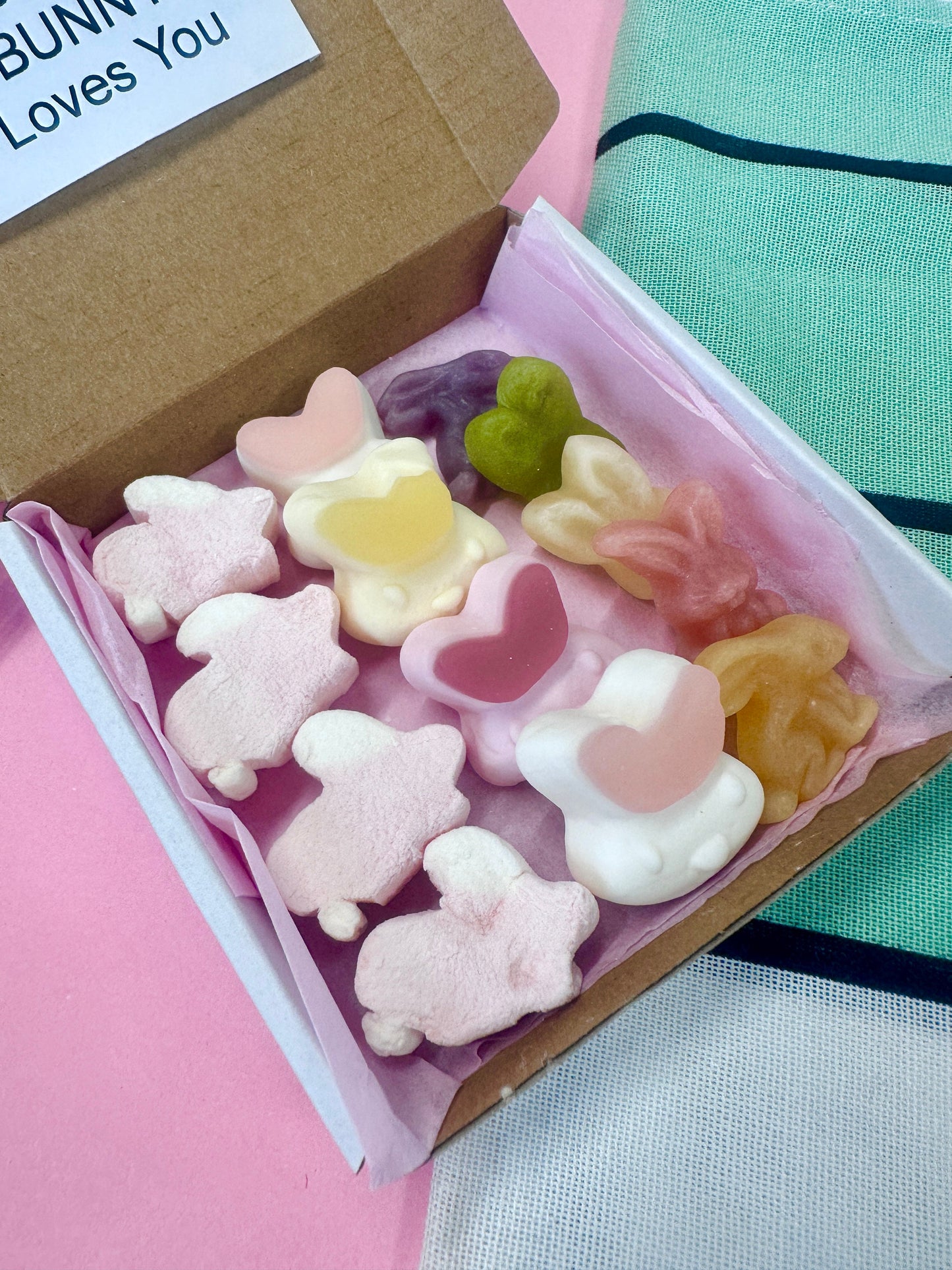 Bunny Box - Jelly Treat Box - Marshmallow Bunnies - Jelly Bunnies - Jelly Bunny Box - Postal Sweets - Postal Treats - Bunny Treats - Jellies