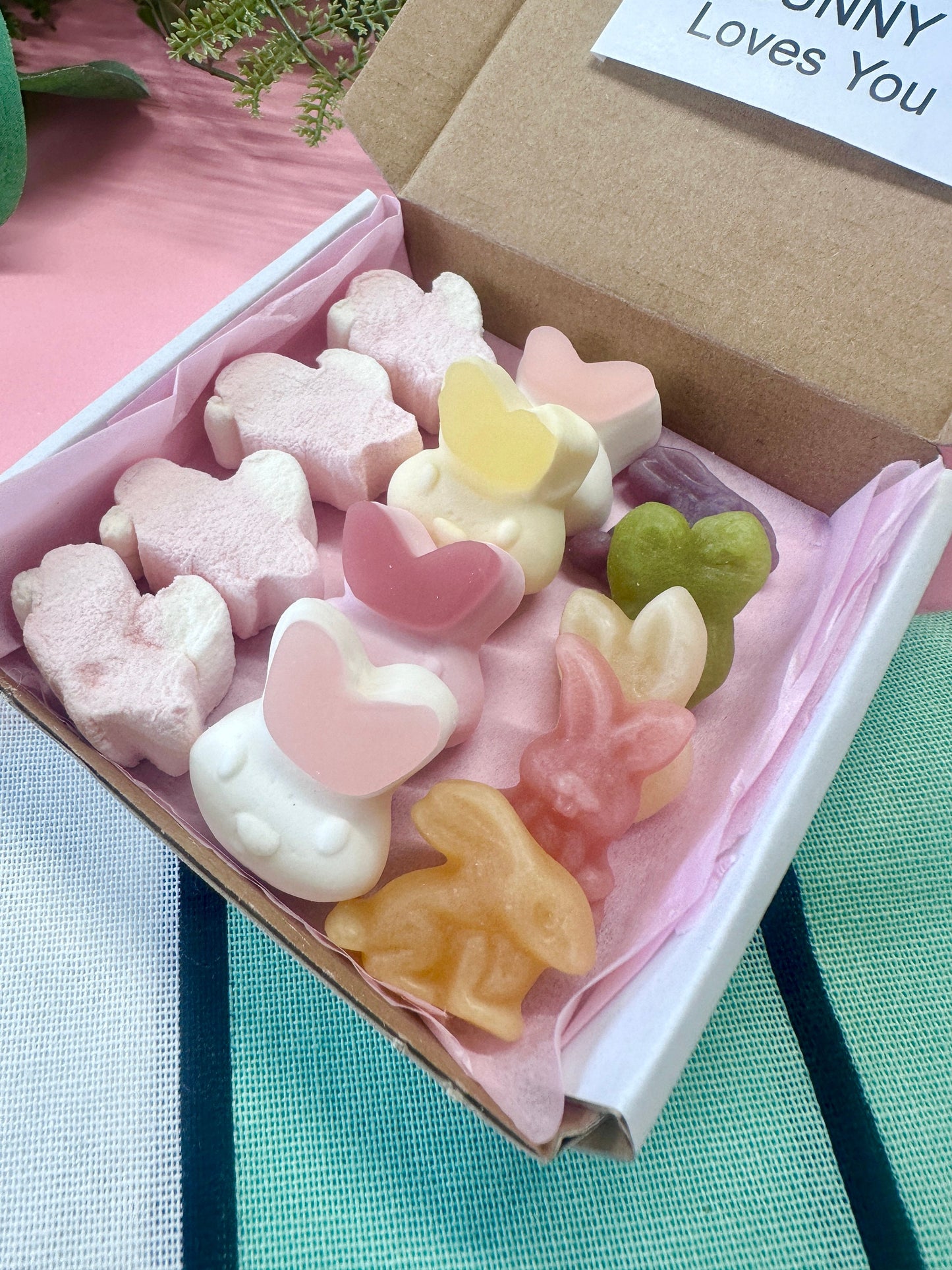 Bunny Box - Jelly Treat Box - Marshmallow Bunnies - Jelly Bunnies - Jelly Bunny Box - Postal Sweets - Postal Treats - Bunny Treats - Jellies