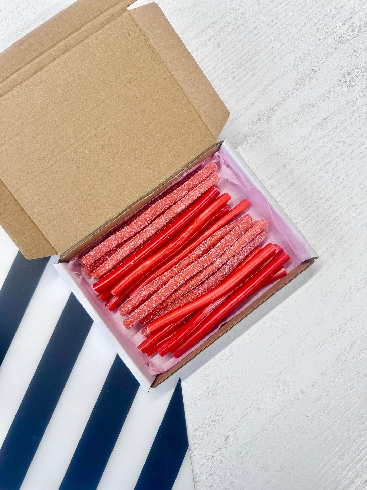 Mini Candy Pencil Box - Postal Box - Postal Sweets - Strawberry Pencils - Sweet Treats - Candy Pencils - Strawberry Sweets - Mini Postal Box