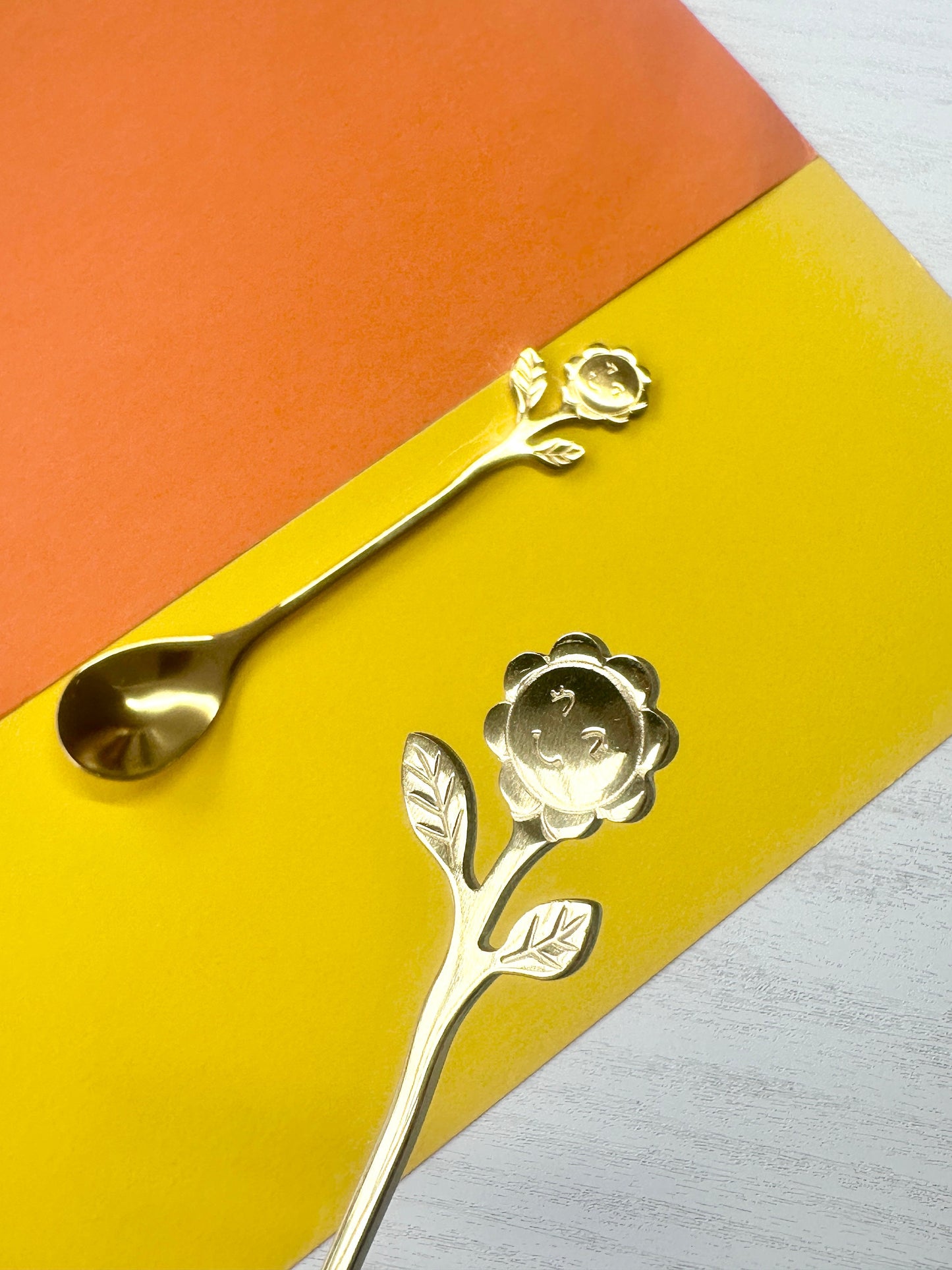 Sunflower Spoon - Novelty Spoon - Decorative Spoon - Tea Spoon - Coffee Spoon - Sunflower Gifts - Gold Spoons - Spoon for Sprinkles - Spoons