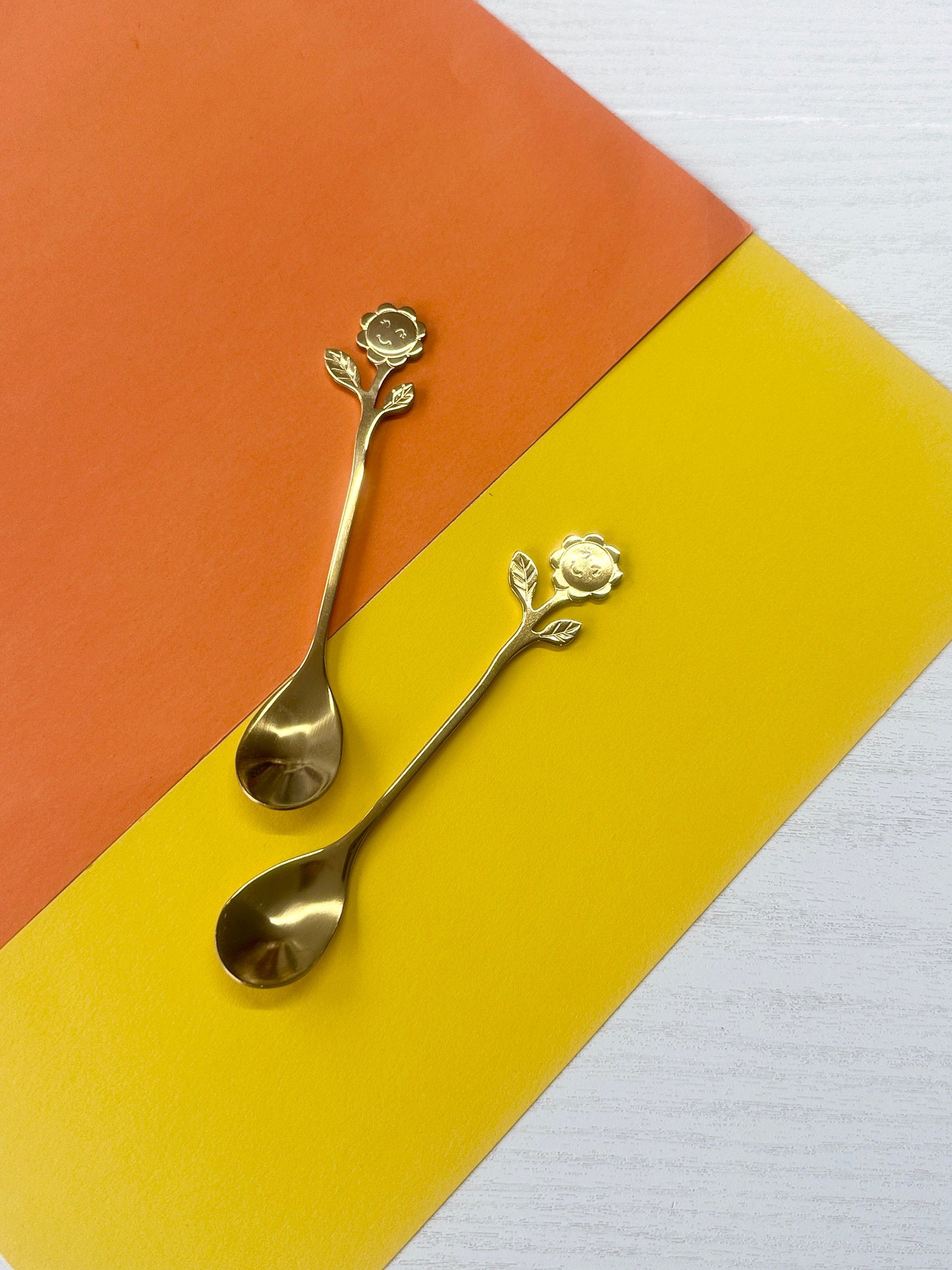 Sunflower Spoon - Novelty Spoon - Decorative Spoon - Tea Spoon - Coffee Spoon - Sunflower Gifts - Gold Spoons - Spoon for Sprinkles - Spoons