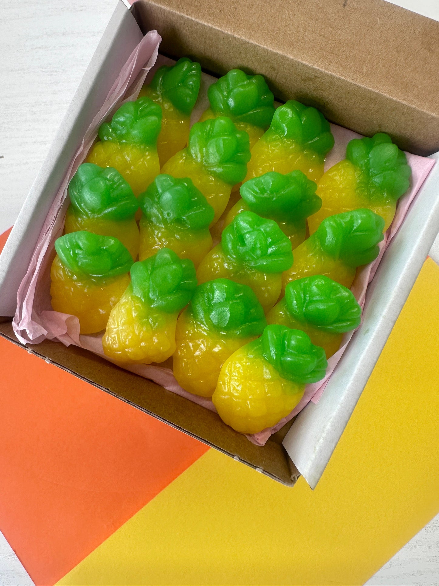 Pineapple box - Jelly Box - Postal Treats - Postal Sweets - Box of Treats - Box of Sweets - Sour Sweets - Tiny Treats - Sweet Treats