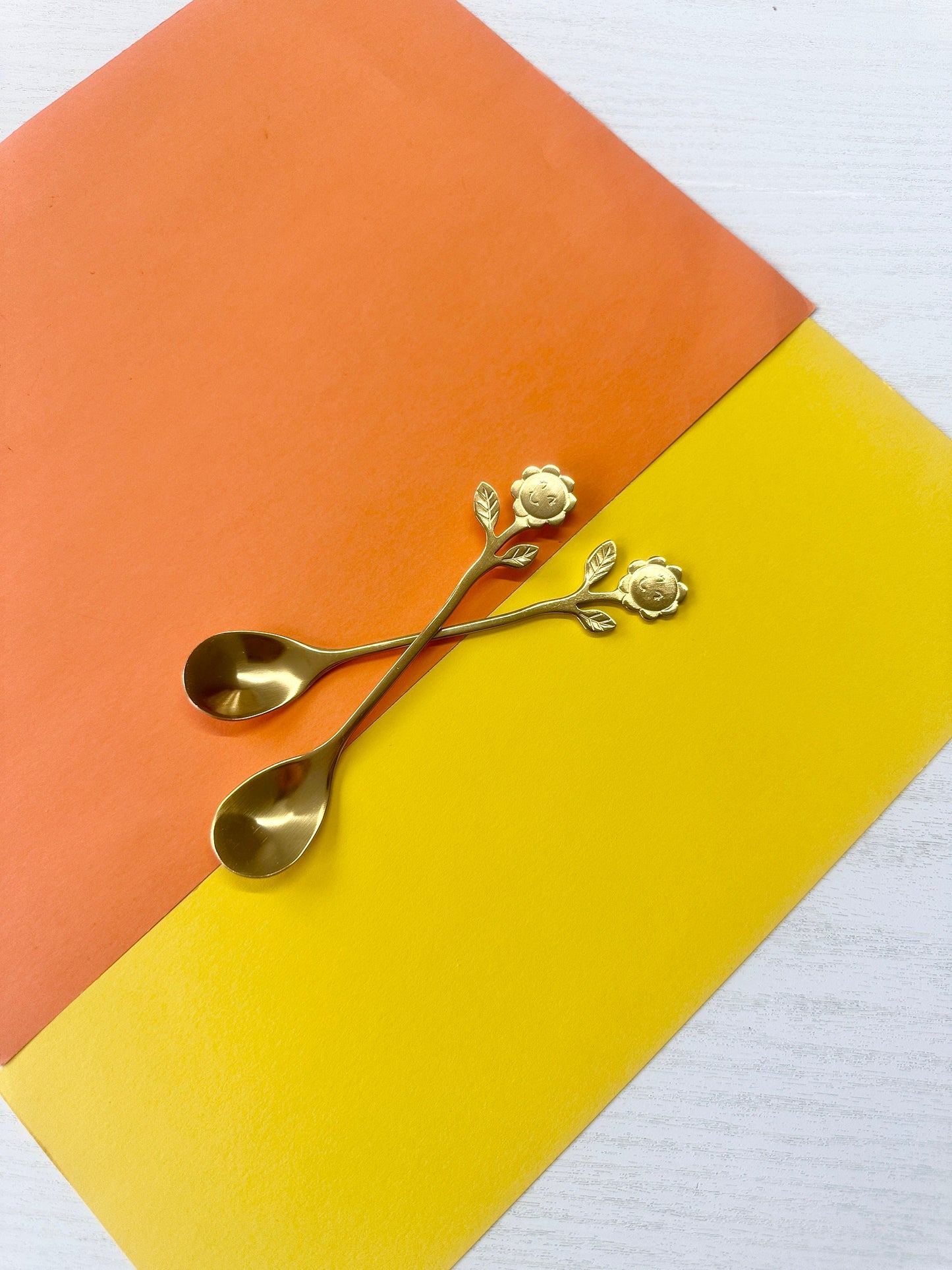 Sunflower Spoon - Novelty Spoon - Decorative Spoon - Tea Spoon - Coffee Spoon - Sunflower Gifts - Gold Spoons - Spoon for Sprinkles - Spoons