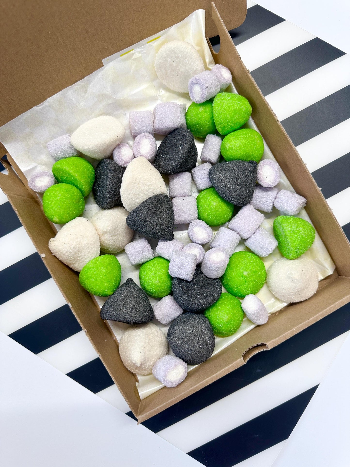 Beetlejuice Themed Marshmallow Box - Marshmallow Treats - Marshmallow Box - Gifting Box - Spooky Treats - Spooky Sweets - Gooey Treats